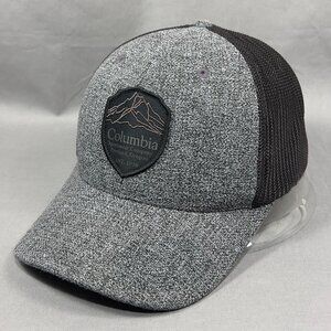Columbia Sportswear Co Flexfit S/M Cap Hat Gray Trucker Hiking Outdoor Mens
